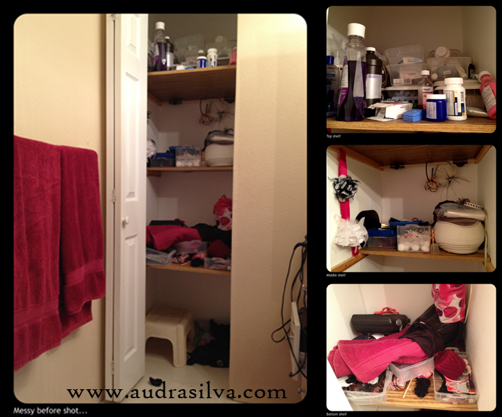 Bathroom Closet Makeover (& link up)