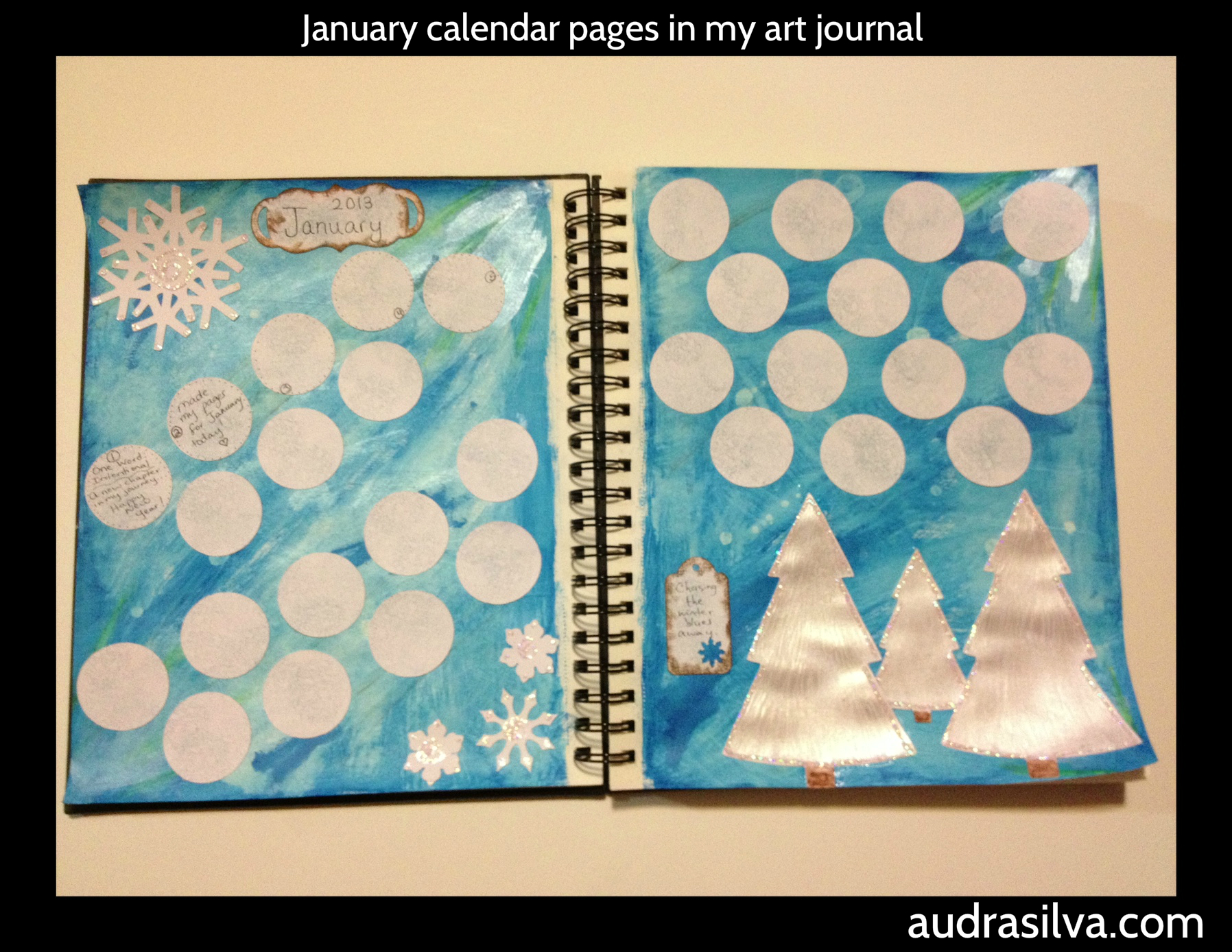 January Calendar Journal Pages